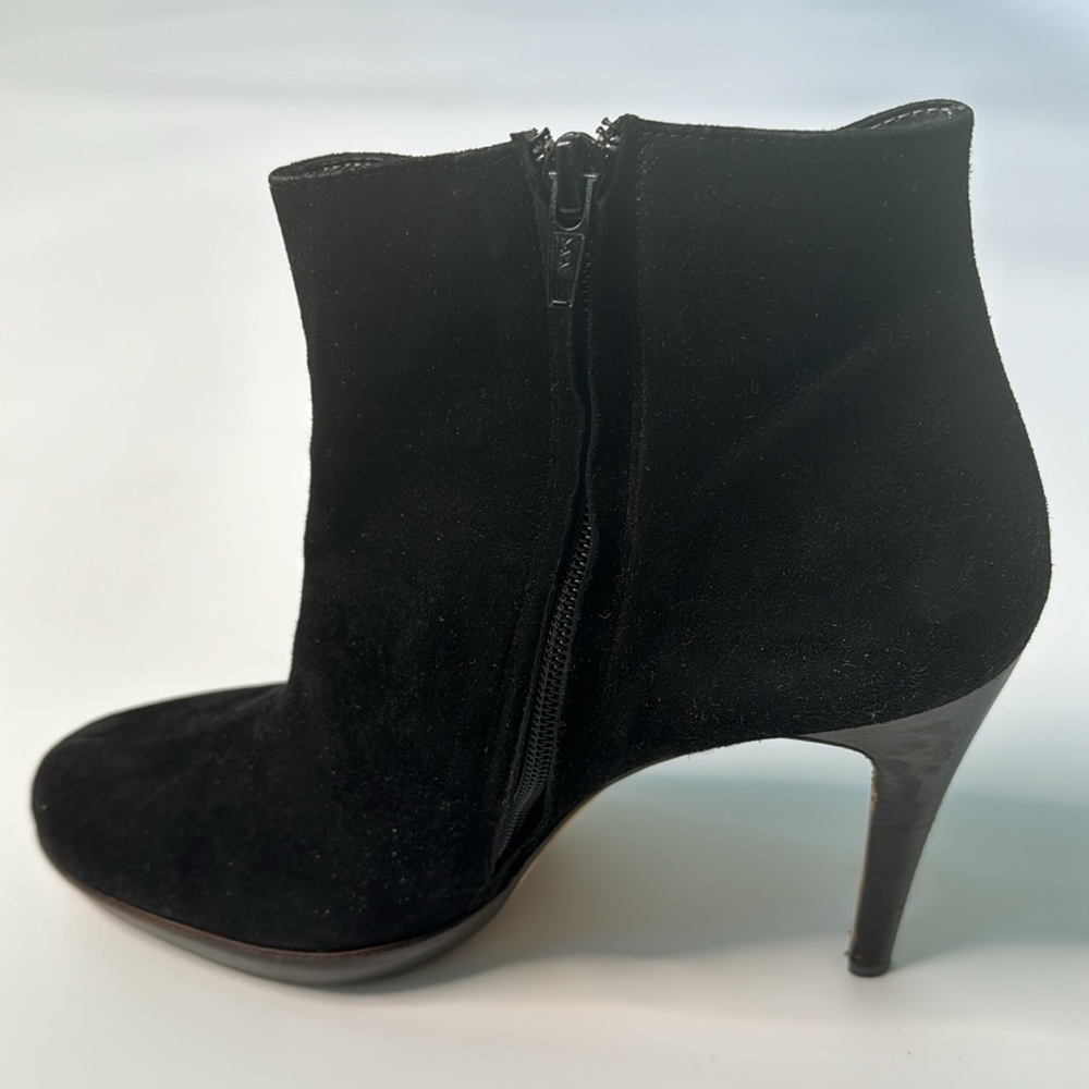Black Suede Ankle Boots « Stivale » Shoe Boots, Luxury by Luca Luca, Size 10 - Picture 9 of 13